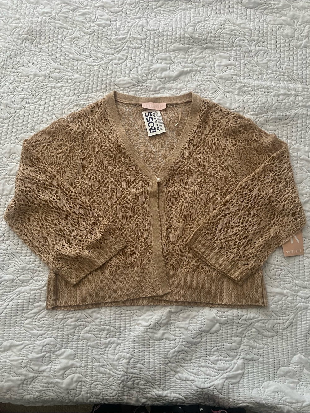 NWT Openwork Knit Cardigan